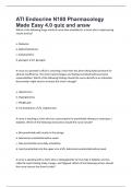 ATI Endocrine N180 Pharmacology  Made Easy 4&period;0 quiz and answers