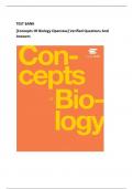 Test bank questions for &lbrack;concepts of Biology Openstax&rsqb; latest edition 2025
