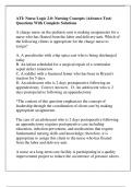 ATI&colon; Nurse Logic 2&period;0&colon; Nursing Concepts &lpar;Advance Test&rpar; Questions With Complete Solutions