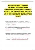 2G051 CDC Vol&period; 1 LATEST UPDATED 2025&sol;2026 WITH COMPLETE QUESTIONS AND SURE Verified SOLUTIONS 100&percnt; GRADED AT A&plus; SCORE&excl;&excl; SURE GUARANTEED PASS&excl;&excl;