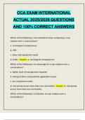 CCA EXAM INTERNATIONAL ACTUAL 2025&sol;2026 QUESTIONS AND 100&percnt; CORRECT ANSWERS