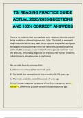TSI READING PRACTICE GUIDE ACTUAL 2025&sol;2026 QUESTIONS AND 100&percnt; CORRECT ANSWERS