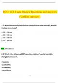 RCIS CCI Exam Review Questions and Answers &lpar;Verified Answers&rpar; 
