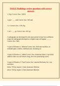 DASLE Radiology review questions with correct answers&period;