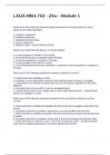 LSUS MBA 702 - Zhu - Module 1 Questions and Answers 100&percnt; Correct