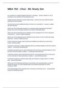 MBA 702 - Choi - M1 Study Set Questions and Answers 100&percnt; Solved