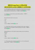 RBSM Exam Part 1 UPDATED  QUESTIONS AND CORRECT ANSWERS
