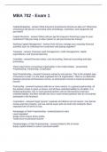 MBA 702 - Exam 1 Questions and Answers 2025