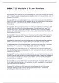 MBA 702 Module 1 Exam Review Questions with  correct Answers