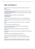 MBA 702 Module 1 Questions with Correct Answers