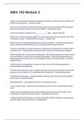 MBA 702 Module 3 Questions and Answers