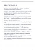 MBA 702 Module 4 Questions and Answers