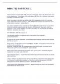 MBA 702 Shi EXAM 1 QUESTIONS AND ANSWERS