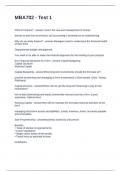 MBA702 - Test 1 Questions with Accurate 