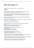 MHA 702 Chapter 7-9 Questions and Answers