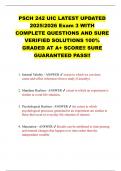 PSCH 242 UIC LATEST UPDATED 2025&sol;2026 Exam 3 WITH COMPLETE QUESTIONS AND SURE VERIFIED SOLUTIONS 100&percnt; GRADED AT A&plus; SCORE&excl;&excl; SURE GUARANTEED PASS&excl;&excl;