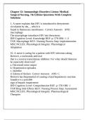Chapter 32&colon; Immunologic Disorders Linton&colon; Medical-Surgical Nursing&comma; 7th Edition Questions With Complete Solutions