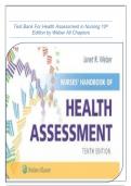Exam &lpar;elaborations&rpar;for Health Assessment in Nursing   Nurses' Handbook of Health Assessment