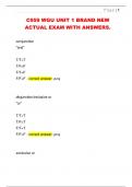 C959 WGU UNIT 1 BRAND NEW  ACTUAL EXAM WITH ANSWERS&period; 