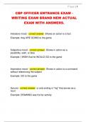 CBP OFFICER ENTRANCE EXAM -  WRITING EXAM BRAND NEW ACTUAL  EXAM WITH ANSWERS&period;