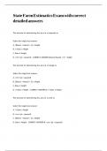 State Farm Estimatics Exam with correct detailed answers