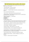 NUR 160-Hondros Exam question with answers