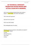 E6 TECHNICAL SERGEANT  PROMOTION BOARD BRAND NEW  ACTUAL EXAM WITH ANSWERS&period; 