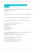 NFHS Basketball Exam Part II Test Verified