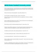 NFHS Rules football Correctly solved