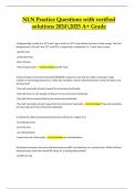  NLN Practice Questions &vert; Comprehensive Practice Test & Study Guide with Actual Questions & Answers 2024&sol;2025 &ndash; A&plus; Guide Solutions