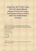 All Quiz Exam&colon; NR 511&sol; NR511 &lpar;Latest 2025&sol; 2026 Update&rpar; Differential Diagnosis and Primary Care Practicum Review&vert; Questions & Answers&vert; Grade A&vert; 100&percnt; Correct &lpar;Verified Solutions&rpar;- Chamberlain       
