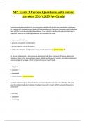 &colon; NP1 Exam 1 Review Questions with 100&percnt; Correct Answers &vert; Graded A&plus; 2024&sol;2025 &ndash; Complete Study Guid