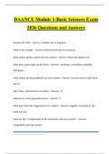 DAANCE Module 1-Basic Sciences Exam 2026 Questions and Answers