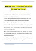 Daance modules Bundled Tests 2026 Questions and Answers