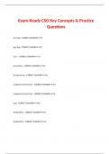 Exam-Ready CSO Key Concepts & Practice Questions