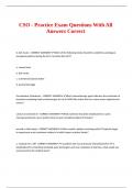 CSO - Practice Exam Questions With All Answers Correct&period;