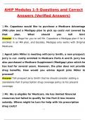 AHIP Modules 1-5 Latest 2025 Actual Questions and Verified Answers &lpar;2025 &sol; 2026&rpar; A&plus; Grade 100&percnt; Guarantee Verified by Experts