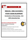 NSG 318 Exam 1 Study Guide Blueprint 2025 &ndash; Introduction to Pharmacology &lpar;GCU&rpar;