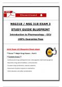 NSG 318 Exam 3 Study Guide Blueprint 2025 &ndash; Introduction to Pharmacology at GCU