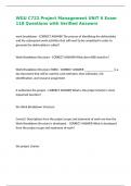 WGU C722 Project Management UNIT 6 Exam 118 Questions with Verified Answers&comma;100&percnt;CORRECT