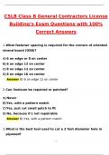 CSLB Class B General Contractor's License - Building's Exam Latest 2025 Actual Questions and Verified Answers &lpar;2025 &sol; 2026&rpar; A&plus; Grade 100&percnt; Guarantee Verified by Experts
