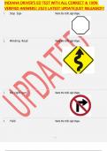 INDIANA DRIVER'S ED TEST WITH ALL CORRECT & 100&percnt; VERIFIED ANSWERS&vert; 2025 LATEST UPDATE&vert;JUST RELEASED&excl;&excl;&excl;