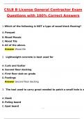CSLB B LICENSE GENERAL CONTRACTOR EXAM Latest 2025 Actual Questions and Verified Answers &lpar;2025 &sol; 2026&rpar; A&plus; Grade 100&percnt; Guarantee Verified by Experts