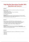 Tcfp HazMat Operations Possible 2024 Questions and Answers