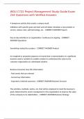 WGU C722 Project Management Study Guide Exam 234 Questions with Verified Answers&comma;100&percnt;CORRECT
