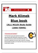 Mark Klimek Blue Book &lpar;ALL&rpar; NCLEX Study Guide &vert; 2000 Essential Terms & Concepts &vert; Complete Nursing Exam Prep