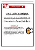 Leadership ATI CMS Comprehensive Review Study Guide &vert; Achieve Level 2 or Higher