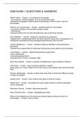 CMB EXAM 1 QUESTIONS & ANSWERS
