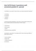 Into SLPA Exam 2 questions well answered graded A&plus; passed