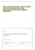 SSGT VANGUARD LEVEL ONE STUDENT WRITTEN EXAMINATION 2025 QUESTIONS WITH 100&percnt; CORRECT ANSWERS&excl;&excl;